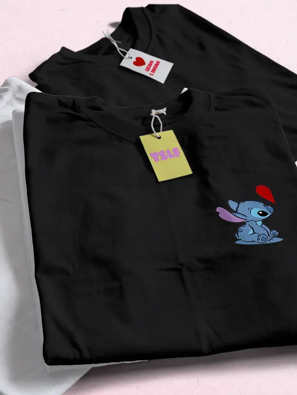 Парные футболки для влюбленных лило и стич