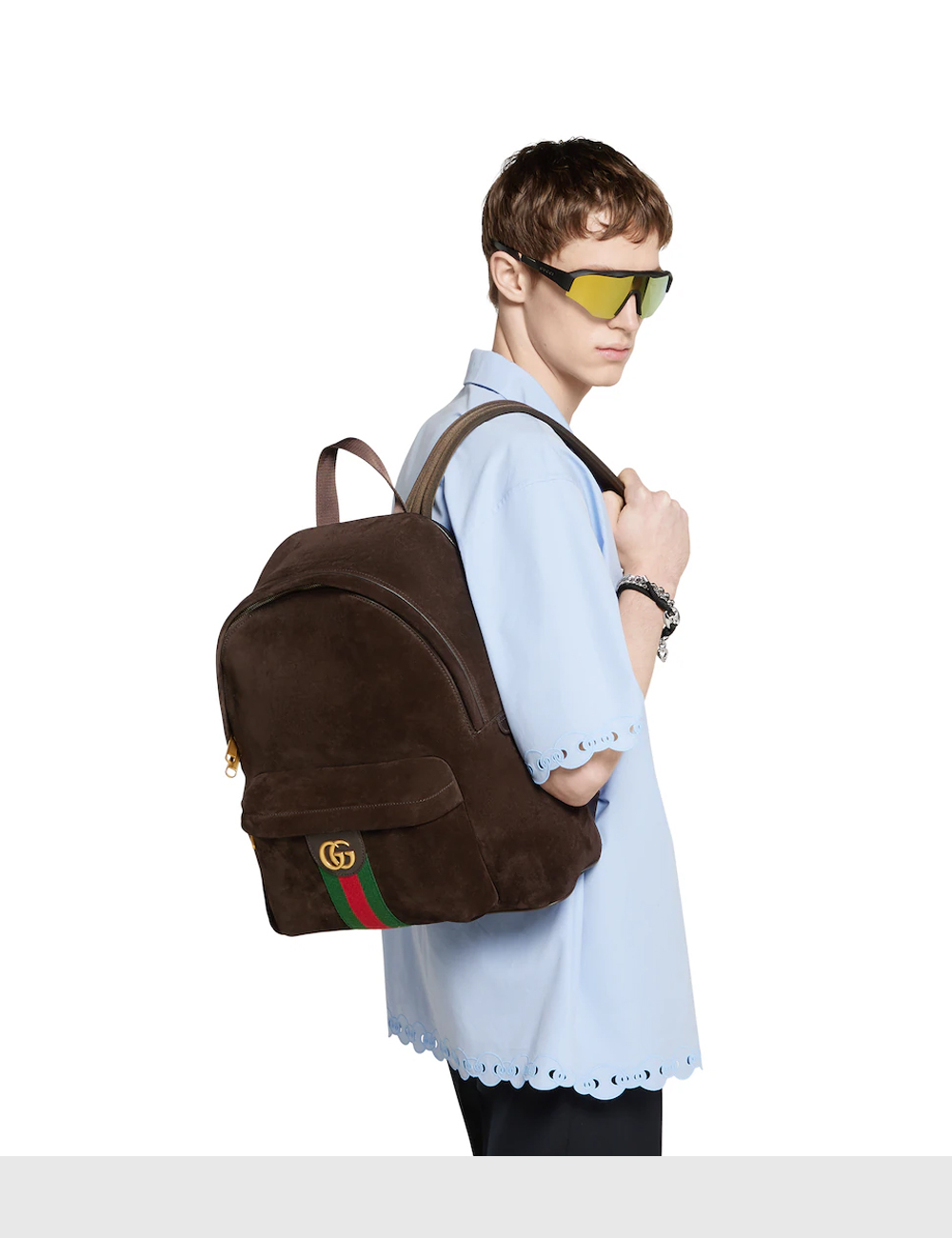 Рюкзак Gucci Ophidia Medium Suede "Dark Brown"