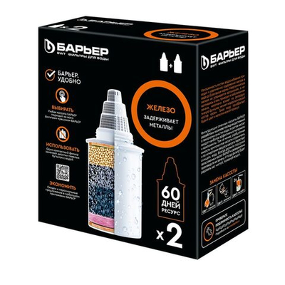 Картридж для фильтра-кувшина Барьер, Железо, К282Р00, 2 шт