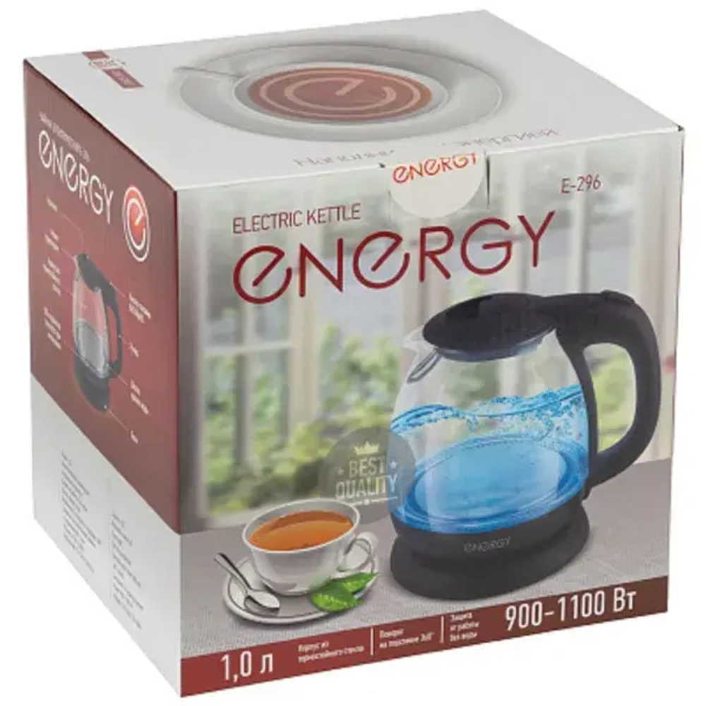 Чайник стеклянный 1л «ENERGY» E-296