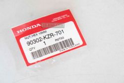 90302-KZR-701 (90301-KWW-640). NUT, HEX., 10MM (LEFT HAND THREAD). OEM. Honda CRF250L-M-Rally, Forza300, PCX125-150.