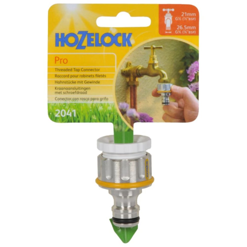 2041 HoZelock Коннектор HoZelock 2041 для крана вне помещений Pro (12,5 мм и 19 мм) | HoZelock
