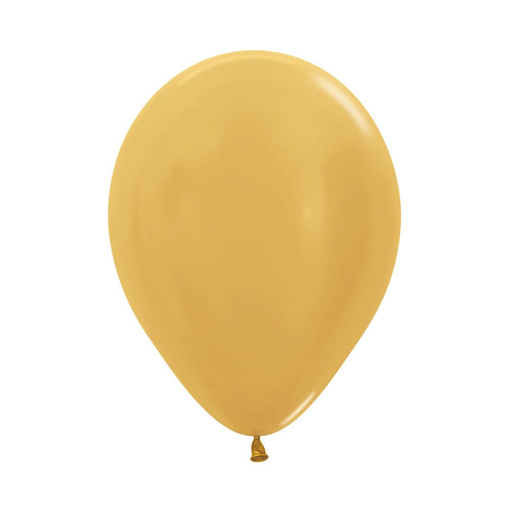 Латексный воздушный шар, цвет золотой, металлик