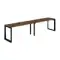 PR.227.DM.O59.BL / Рабочая станция s-b-s 3200х600х750 / профиль: 59х59 черный; столешница: дуб модена