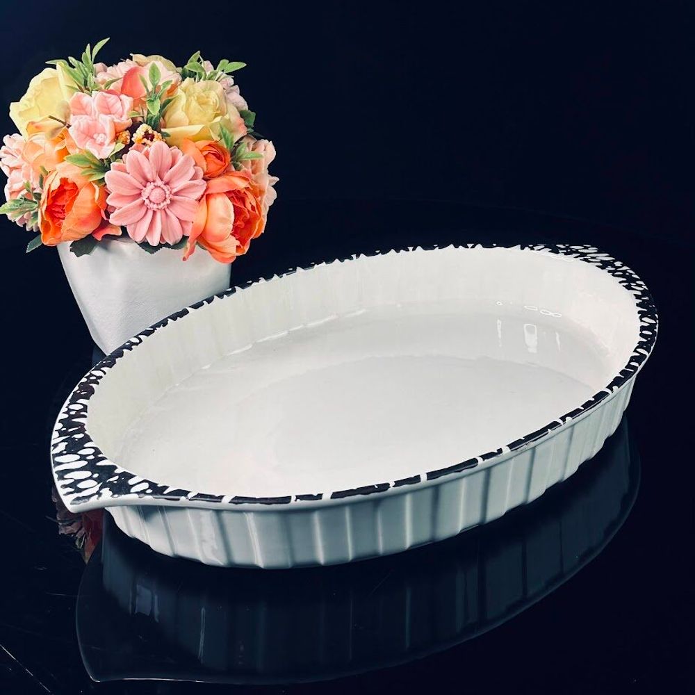 Lenardi 142-102 Овальное блюдо для запекания 38см в под.уп.(х8)Фарфор