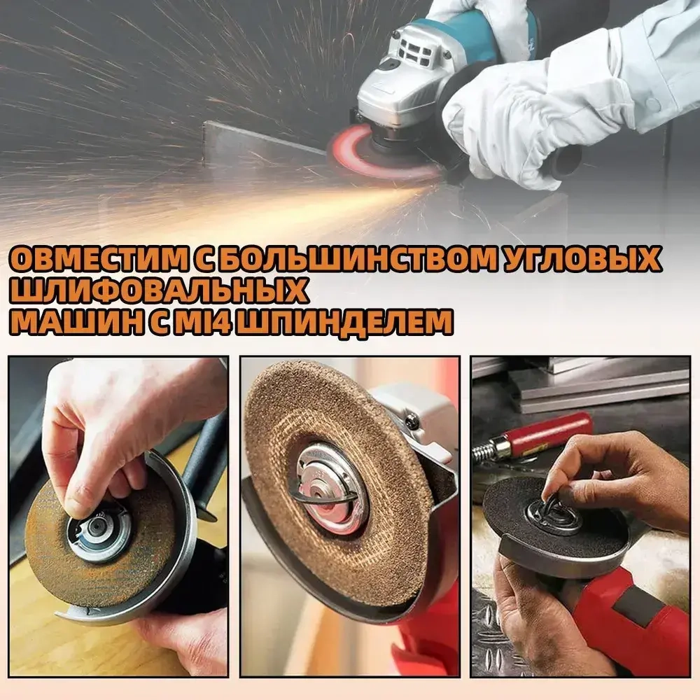 Быстрозажимная гайка на УШМ M14 без ключа /Оснастка для инструмента/Для болгарки.2шт.