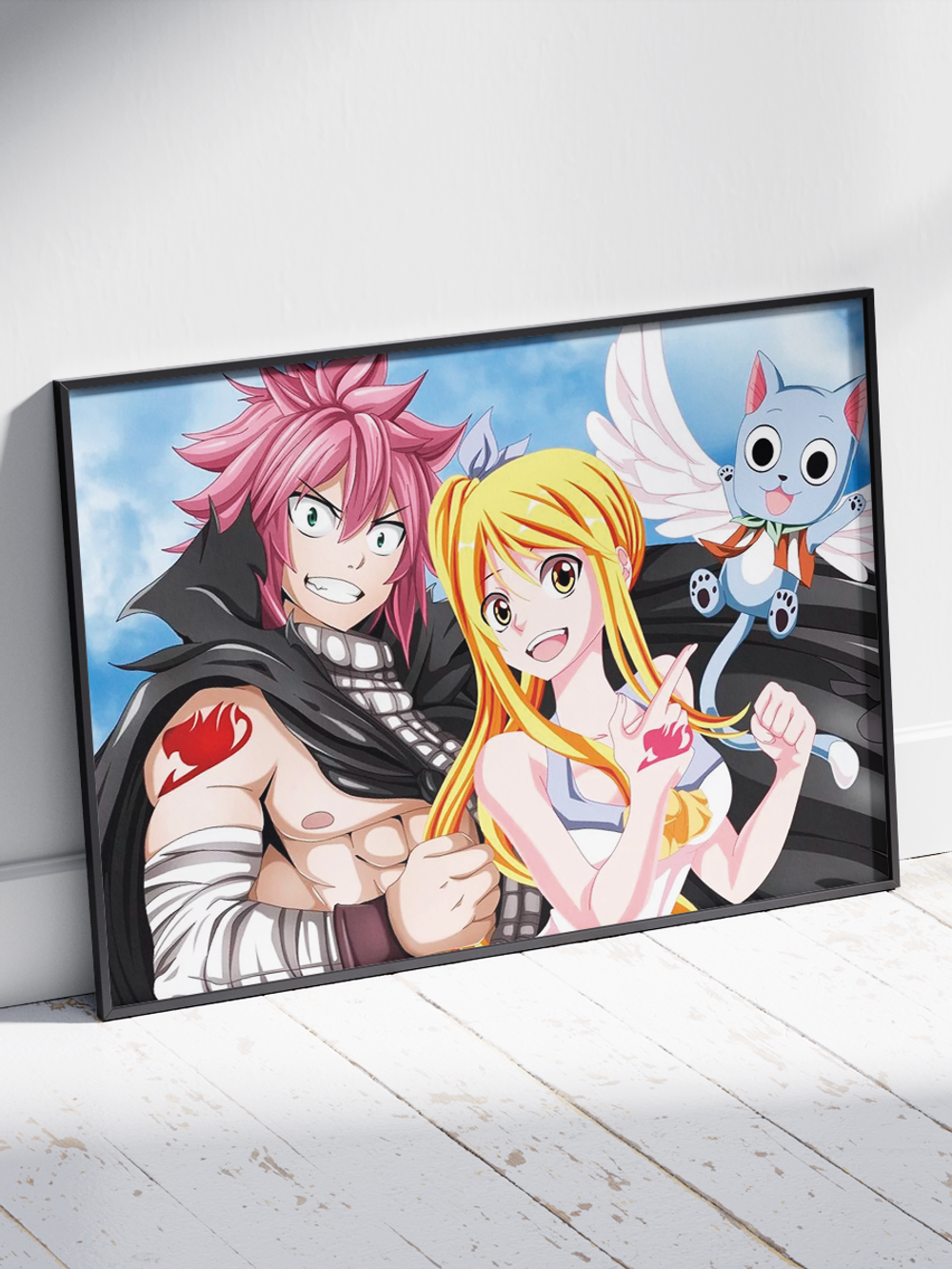Постер плакат Люси И Нацу Воссоединение Fairy Tail Хвост Феи