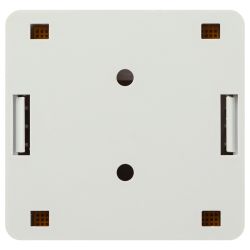 Розетка компьютерная RJ-45 ЭРА RJ02UN категория 5е неэкранированная 2-порта упаковка 30 шт