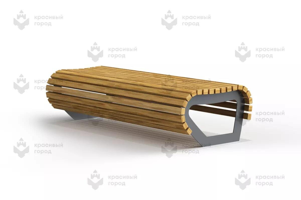 Скамья парковая на металлическом основании