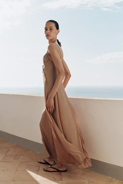 ZARA КОМБИНИРОВАННОЕ ПЛАТЬЕ, РОЗОВАТЫЙ