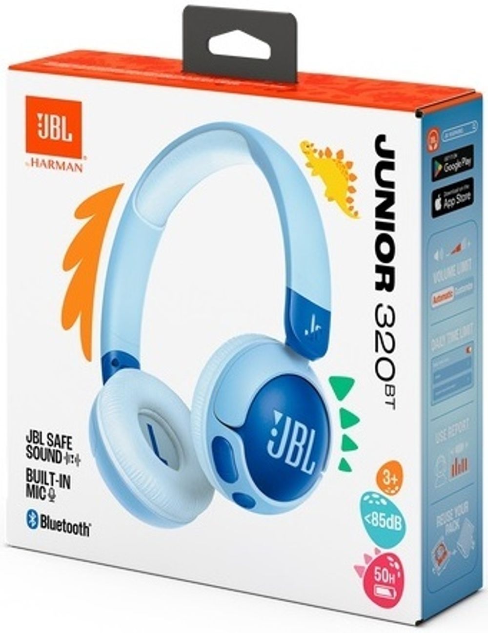 Детские беспроводные наушники JBL Junior 320BT, синий - 6