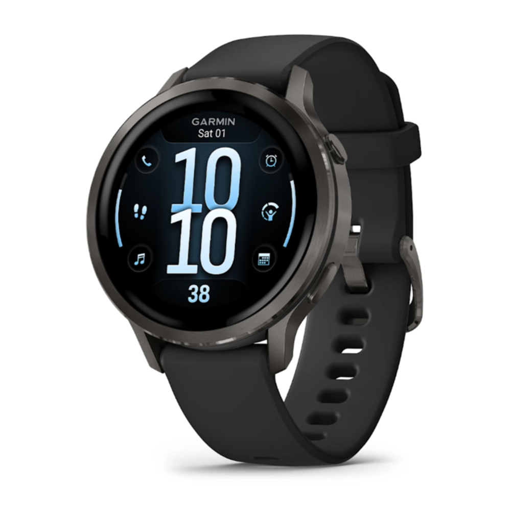 Смарт часы Garmin Venu 4 - 41мм Slate with Black Silicone Band