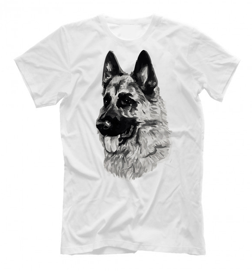Футболка "Немецкая овчарка ЧБ"