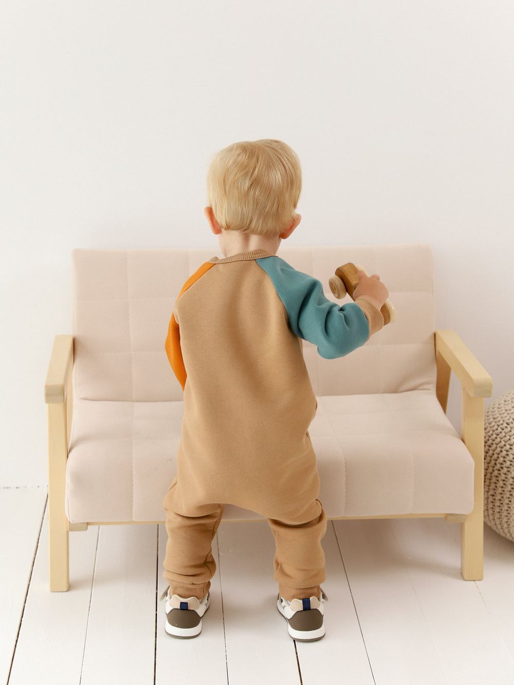 Комбинезон-косуха Колор блок "Песок" утепленный 0+