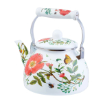 Чайник сталь, эмал, 2.5 л, ручк бакелит, Appetite, Дикая роза, индукц, FT5-2,5-DR