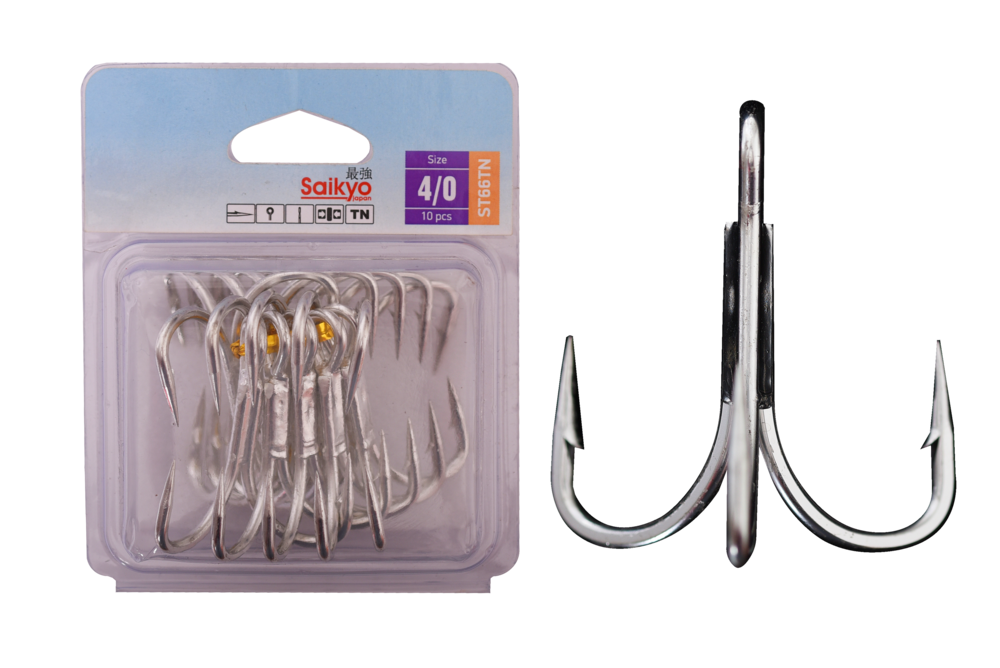 Крючки Saikyo тройн. ST66 № 4/0 (10 шт)