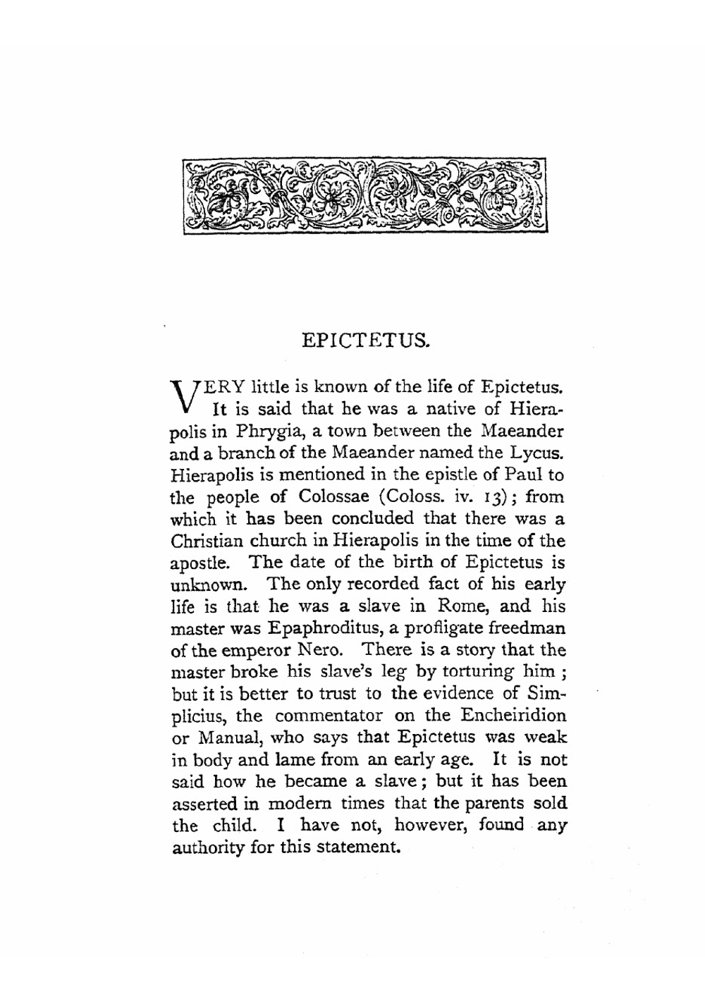 The discourses of Epictetus. Vol. 1 | George Long