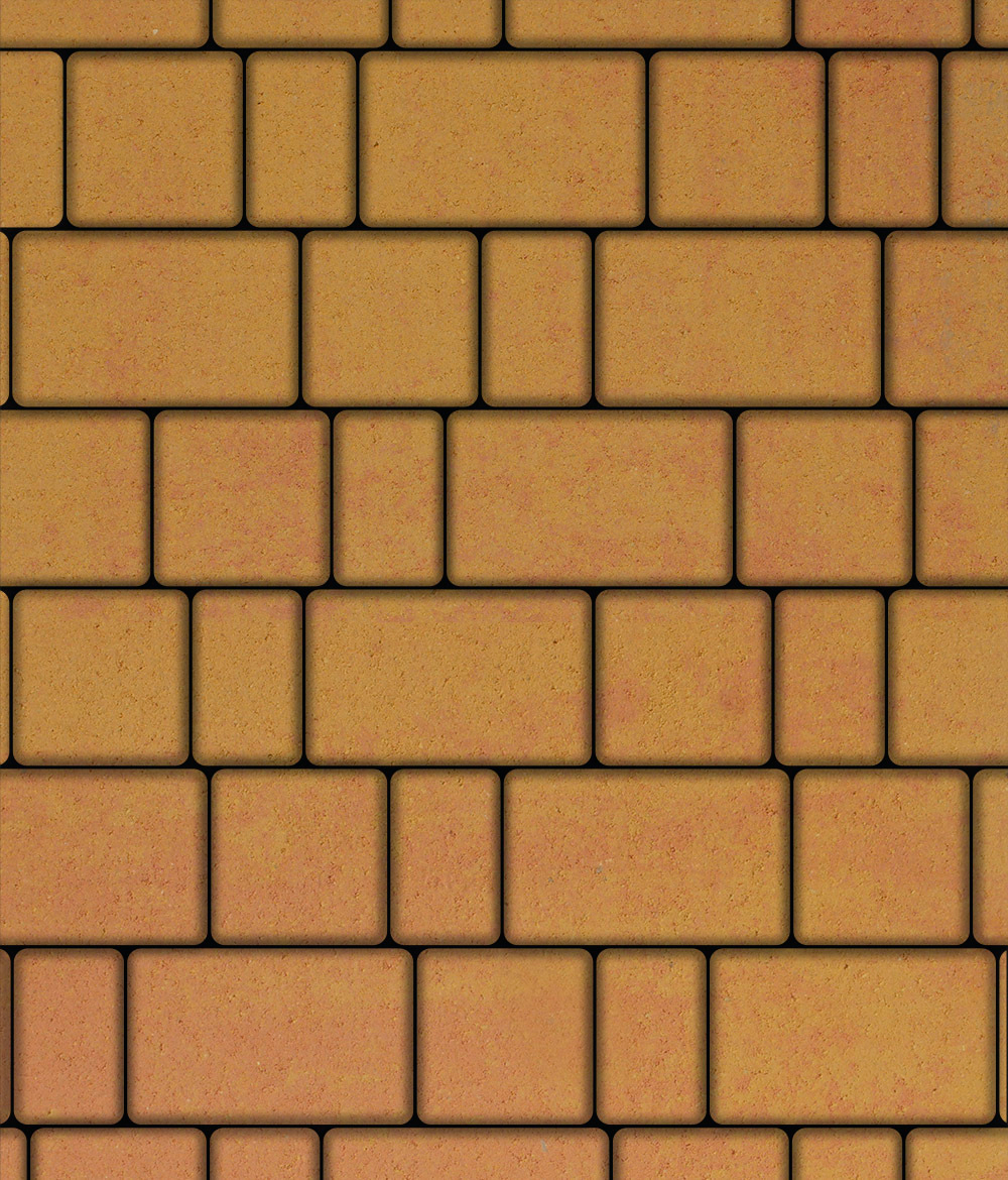 Тротуарная плитка ВЫБОР, форма Старый город, h=80мм