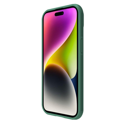 Чехол зеленого цвета (Deep Green) от Nillkin c поддержкой MagSafe для iPhone 15, с защитной шторкой камеры, серия CamShield Pro Magnetic