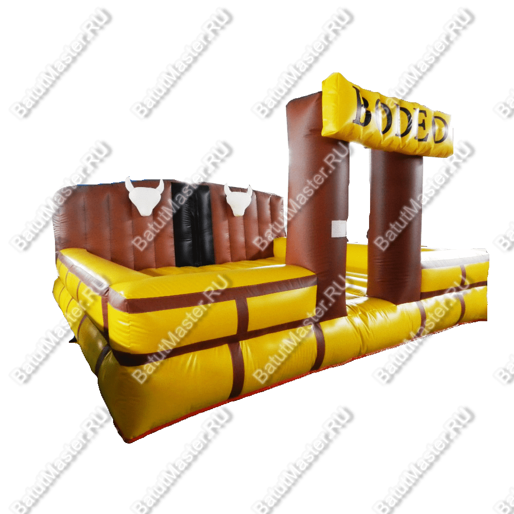 Надувной батут для аттракциона Родео "Дикий Запад", 4*4*2.5 м.