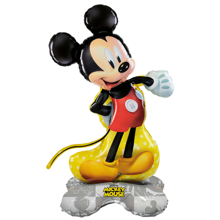 Шар 3D (23''/58 см) Фигура на подставке, Микки Маус, 1 шт. в уп. Ж89