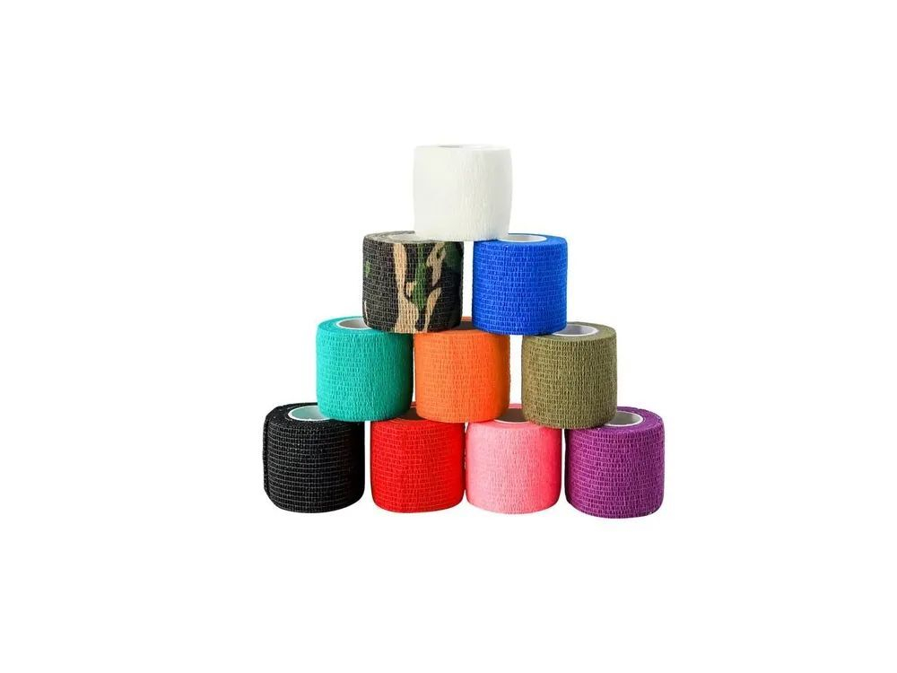 Бинт бандажный для тату, бандажная лента, эластичный самофиксирующийся когезивный 50мм х 4,5м