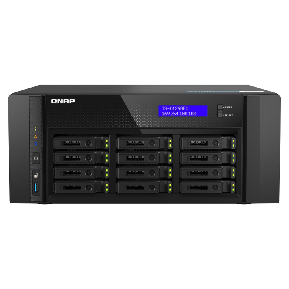 Сетевой накопитель NAS QNAP QuTS hero TS-h1290FX-7302P-128G