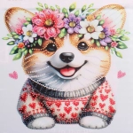 Набор для творчества на акриловой подставке «DIAMOND», корги, 21*24.5см, (коробка)