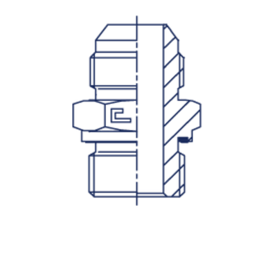 Штуцер FE JIC 1/2 - BSP 1/8