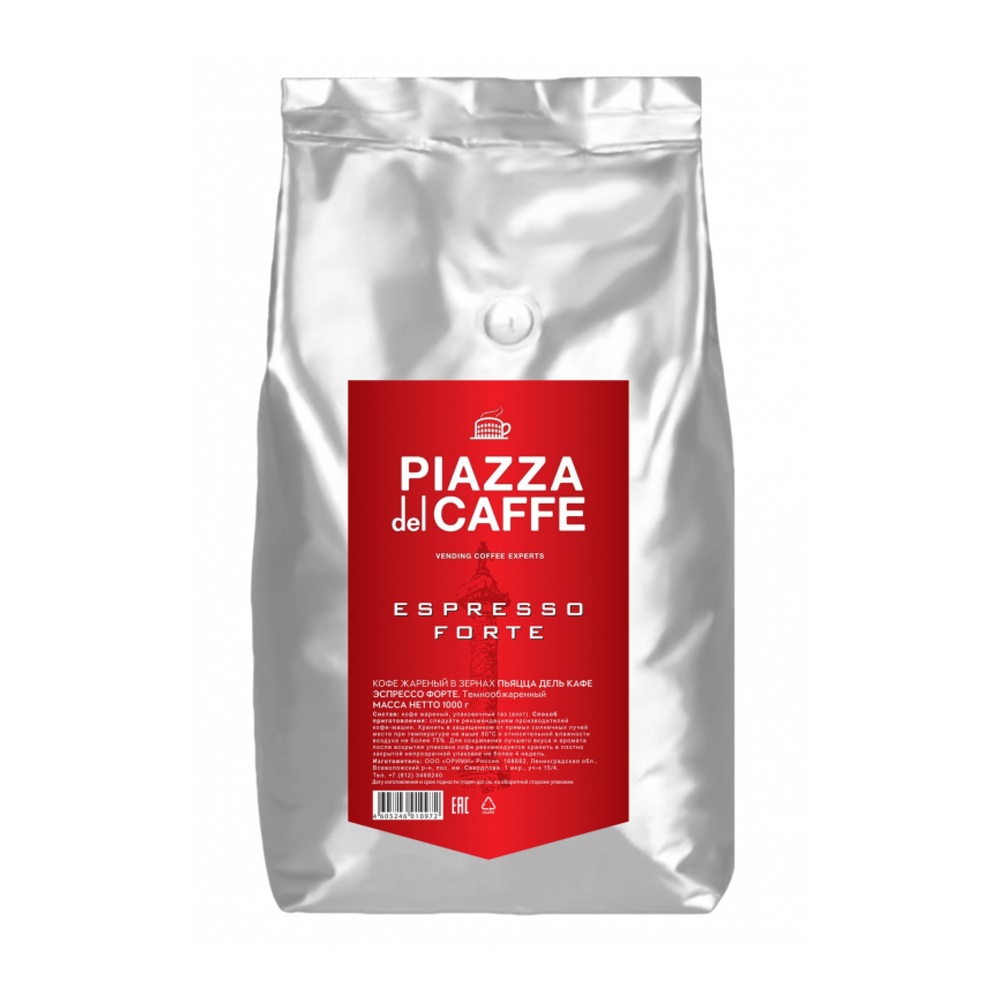 Кофе в зернах Piazza del caffe Espresso Forte, 1 кг