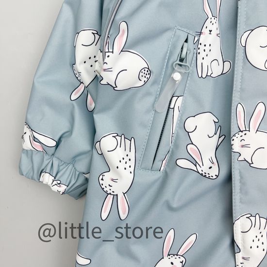 Комбинезон демисезонный "Зайчата" холодная мята