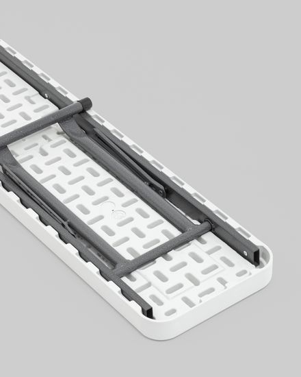 Скамейка складная 152*25*42 см белая