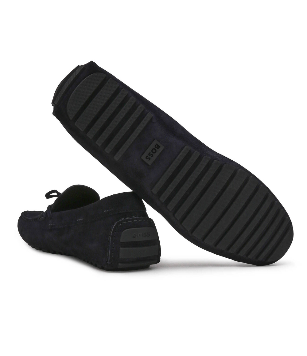 Кожаные мокасины driver_mocc_sdbk BOSS BLACK - темно-синий(50511044)