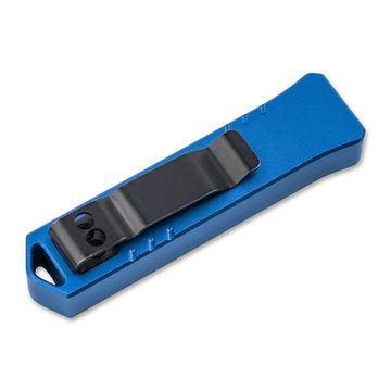 Автоматический нож Boker 01BO971 Micro USB OTF Blue клинок из стали D2, рукоять Анодированный алюминиевый сплав (6061 T-6 Aluminium)