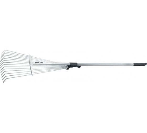 Грабли веерные стальные 190-520х1200-1500мм 15 зубьев черенок сталь Палисад