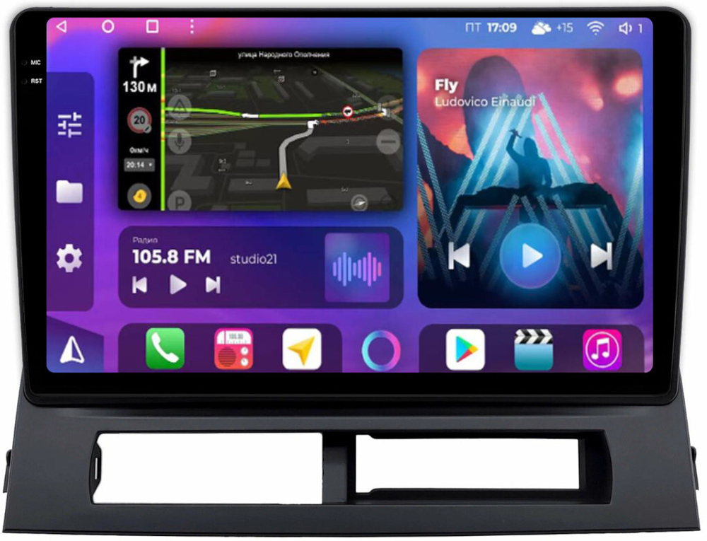 Магнитола для Toyota Prius 20 2003-2011 (наверх) - FarCar 9613F2 на Android 13, QLED+2K, TS10, CarPlay, 4G SIM-слот