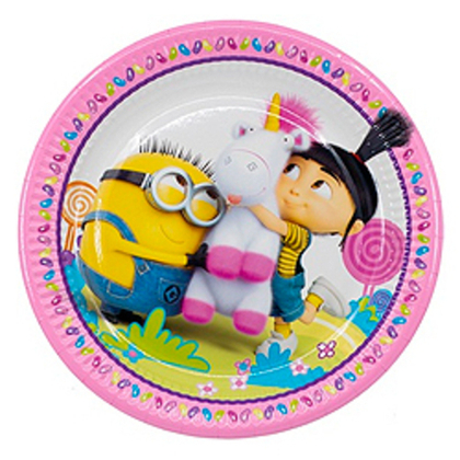 Тарелка-Миньоны-Пушистик-23см-8шт