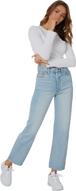 Джинсы Levis Levi's Original RIBCAGE STRAIGHT ANKLE MIDDLE ROAD голубой