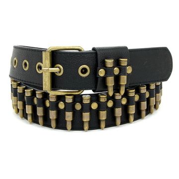 Ремень с патронами бронзового цвета (004)