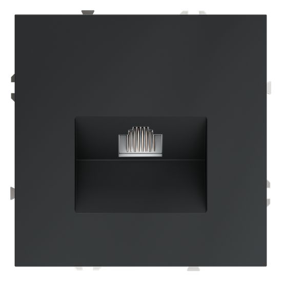 Розетка компьютерная встраиваемая VOLTUM S70 RJ45 кат.6, (графит)