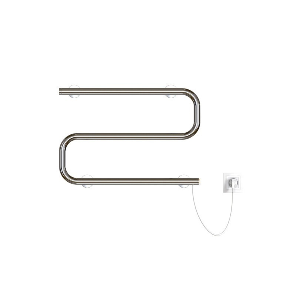 Полотенцесушитель MIXLINE SIMPLE S 40x60 (кнопочный выкл, 146 Вт) ХРОМ