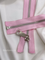 Молния розовая серебро