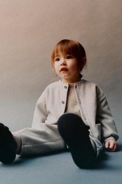 ZARA БРЮКИ BAGGY SOFT TOUCH, ПЕСОЧНЫЙ С МЕЛАНЖЕВЫМ ЭФФЕКТОМ