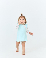 Платье детское р.62 Светло-голубой/белый 408-013-02-192