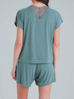 Футболка из вискозы для сна и дома (Размер: S) (Цвет: синий)