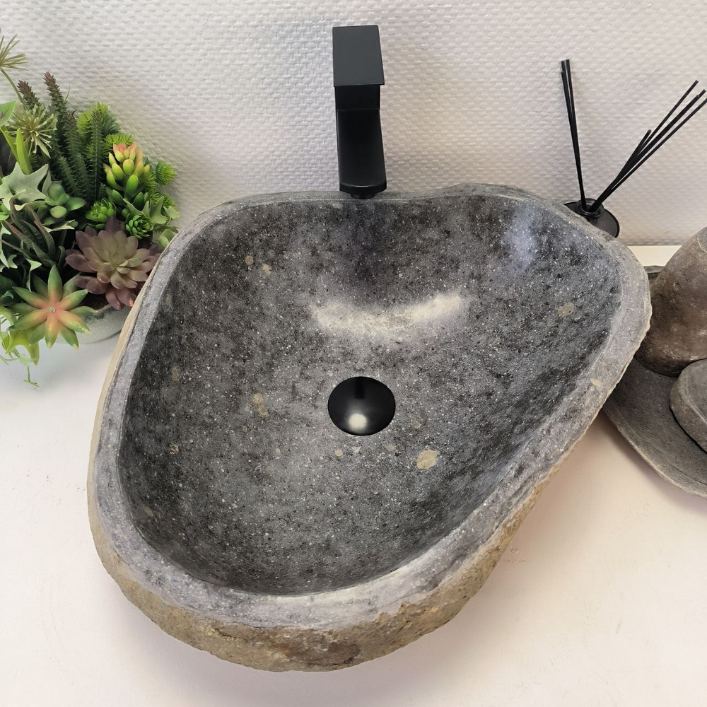 Раковина из речного камня RS-63415 (47*45*16) 0123