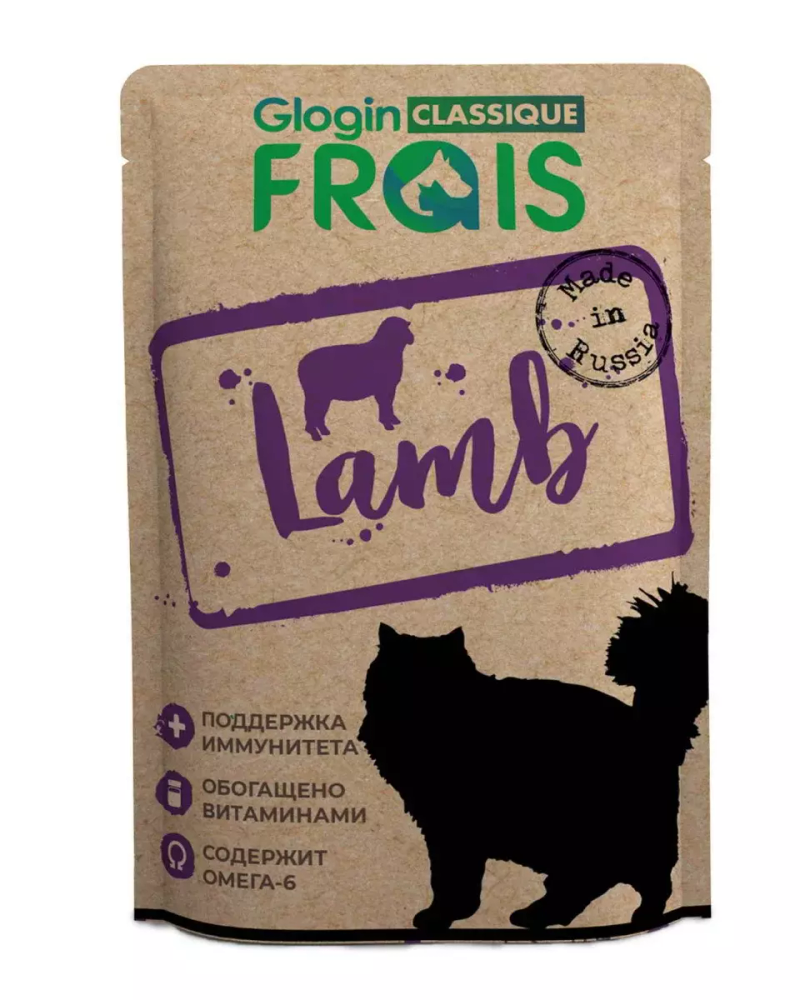 Frais Classique Паучи для кошек Ягненок в соусе, 85гр