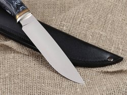 Нож для бушкрафта "Гектор", сталь VG-10/Elmax, рукоять микарта (синяя)