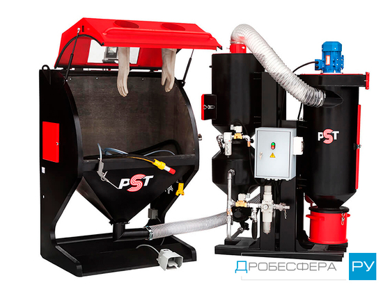 Пескоструйная камера PST КСО-115-Н-ФВР-М с фронтальной загрузкой