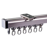 Тихий алюминиевый карниз для штор с бегунками, потолочный/настенный